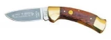 Boker USA - Lock Blade Hunter Rosewood Handle Brass Bolsters w/Sheath