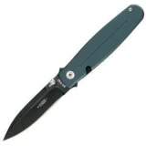 Ka-bar Knives Bob Dozier Thorn Folder, Black Handle/Blade, Plain