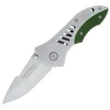 Smith & Wesson SWAT II, Stainless Handle w/Green Insert, Plain