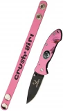 Kutmaster Knives Pink Liner Lock with strap