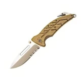 Ontario Knife Company XR-1, Desert Tan Folder, Serrated