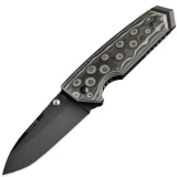 Hogue EX-02 7" Fixed Drop Point Black Blade pocket Knife, G-10 Scales