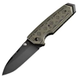 Hogue EX-02 5 1/2" Fixed Drop Point Black G-10 Scales G-Mascus, Green