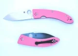 Spyderco Limited Edition Pink Lum Single Blade Pocket Knife