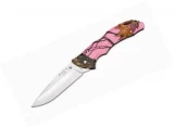 Buck Knives Bantam BLW Pink Blaze Camo Single Blade Pocket Knife
