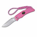 Outdoor Edge Mini Pink Pocket Knife with Pink Kraton Handle