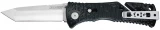 SOG Knives Trident Pocket Knife with Straight Edge Satin Polish Tanto Blade