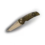 Hogue OD Green Camo G-10 Handle Pocket Knife with 3.5" Tanto Blade, Pl