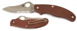 Spyderco UK Penknife Pocket Knife with Maroon FRN Handle