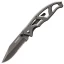 Gerber Paraframe I, 3" Serrated Ti-Gray Blade, Stainless Steel Handle