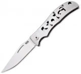 SOG Knives Sliptron-Satin Clip Point Straight Blade Pocket Knife, Clam Pack