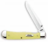 Case Cutlery Single Blade Trapperlock Yellow Pocket Knife
