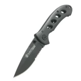 Smith & Wesson Oasis/Titanium Coated w/40% Serrated Drop Point Blade w