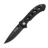 Magnum by Boker Shadow Knife with Aluminum Handle and Black Plain Edge Blade