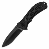 United Cutlery Rampage Assisted Opening Folder, Black Handle & Blade, Plain Blade