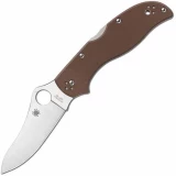 Spyderco Stretch 2 Brown Handle, Plain With Clip
