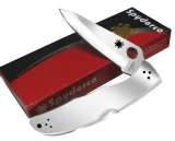 Spyderco Endura 4 Pocket Knife (Stainless Steel Handle, Plain Edge)
