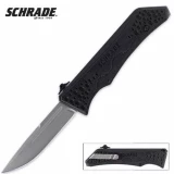 Schrade SCHOTF6 Out The Front Assisted Opening Folding Knife w/ Plain Spear Point Blade & Aluminum Handle