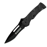 Smith & Wesson Black Ops 2, Black Aluminum Handle, BlackSingle Blade Plain Edge Pocket Knife