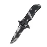 Boker Plus Camo Defender Knife with Camo Handle & Blade, ComboEdge