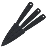Fury Sporting Cutlery 7.25 in. Black Handle & Blade Thrower, Set of 3