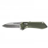 Gerber Highbrow Assisted 2.8 in Plain Green Aluminum Hndl 30-001526