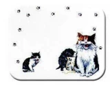 Tuftop Tempered Glass Kitchen Board, Artist Collection- Cats Whiskers