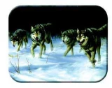 Tuftop Tempered Glass Kitchen Board, Wildlife Collection - Wolves Smal