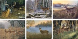 Rivers Edge Products Deer Scenes Glass Cutting Board, Assortment (12 p