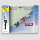 Pyrex 12" x16" Glass Cutting Board w/ 3.5" parer