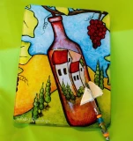 Jazzy Artz Art-n-Wine Cutting Board