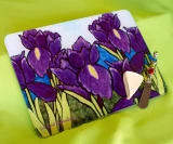 Jazzy Artz Purple Iris Cutting Board