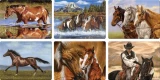 Rivers Edge Products Horse Scenes Glass Cutting Board, Assortment (12