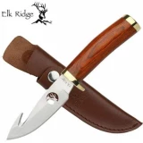 Master Cutlery Gut Hook Hunting Knife w/Wood Handle