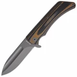 KA-BAR Mark 98, 3.5" Flipper Blade, Black/Brown G10 Handle - 3066