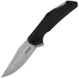 Kershaw Camshaft, 3" Stonewashed Blade, Black GFN Handle - 1370