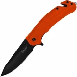 Kershaw Barricade, 3.5" Assisted Black Blade, Orange GFN Handle - 8650