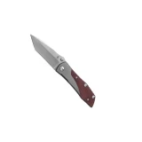 Kizer Cutlery Folding Blade 3.5in-Red G10 Handle-Plain Edge