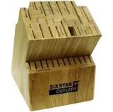 Ronco KN300100GEN Showtime Six Star 30 Slot Wooden Knife Block Holder