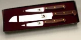 Grohmann Knives Full Tang 3 pc Rosewood Kitchen Set