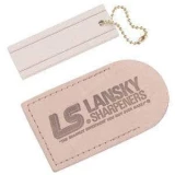 Lansky Sharpeners Super Hard Arkansas Pocket Stone, Leather Pouch