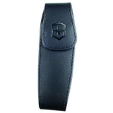 Victorinox Swiss Army Medium Black Expandable Leather Clip Pouch for S