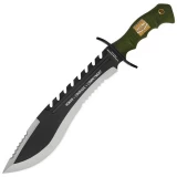 United Cutlery U.S.M.C Kukri Machete, Green Rubber Handle w/Belt Sheat