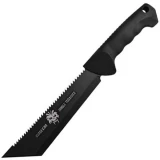 Renegade Tactical Steel Kudzu King Jungle Thrasher Machete w/ Black Rubber Handle & Black Plain Blade