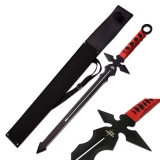 Fantasy Master Short Blade Sword 26" Overall w/ Red Handle