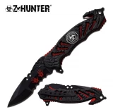 Master Assisted 3.50 in Blade Black-Red Aluminum Hndl ZB-160RD