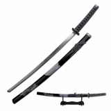 Samurai Katana 40" Overall Black Scabbard Zinc Alloy Fittings