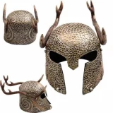 Elder Scroll Female Nord Helmet With Stag Antlers