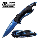 MTech Assisted 3.5 in Blue Blade Blue-Black Aluminum Hndl MT-A705BL