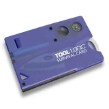 Tool Logic Survival Card with Compass, Translucent Blue